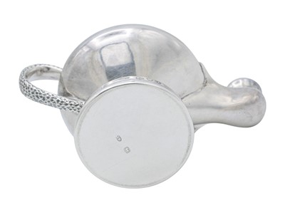 Lot 2 - A Victorian silver cigar lamp with a cast serpent handle, by Joseph Braham.