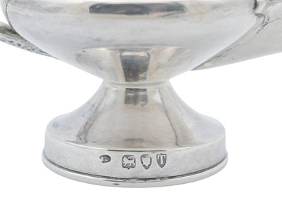Lot 2 - A Victorian silver cigar lamp with a cast serpent handle, by Joseph Braham.