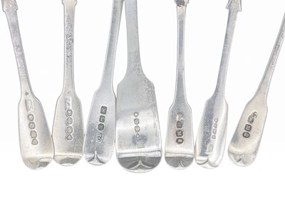 Lot 3 - A collection of silver hallmarked spoons.