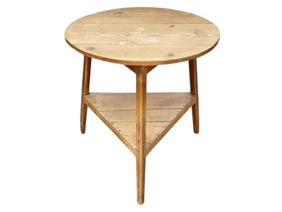Lot 498 - A Victorian pine cricket table.