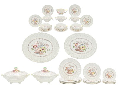 Lot 333 - A Royal Doulton 'Grantham' pattern part dinner service.