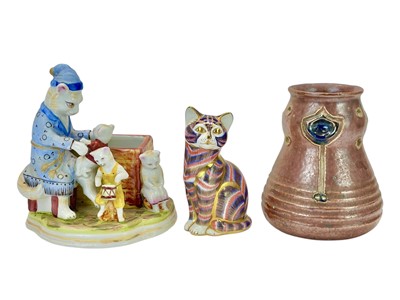 Lot 343 - A Royal Crown Derby seated cat paperweight.