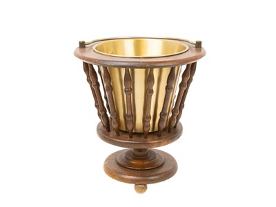 Lot 13 - A Dutch mahogany and inlaid tea stew or stove.