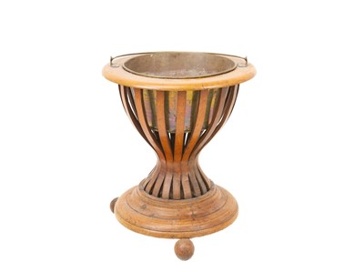 Lot 13 - A Dutch mahogany and inlaid tea stew or stove.