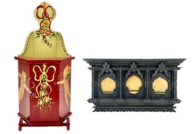 Lot 660a - An ornate Eastern hardwood triple frame.