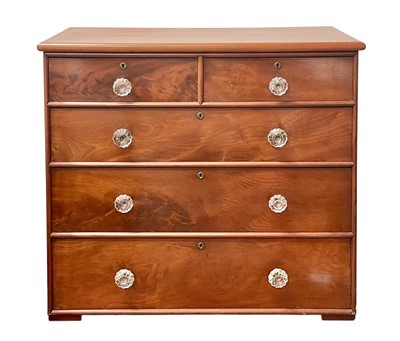 Lot 533 - A Victorian mahogany chest.