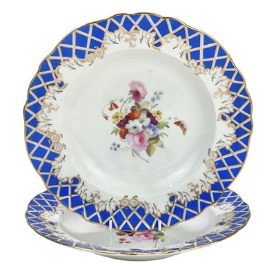 Lot 367 - A pair of Coalport porcelain soup plates.