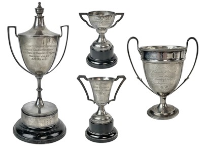 Lot 249 - A George V silver twin handled trophy cup.