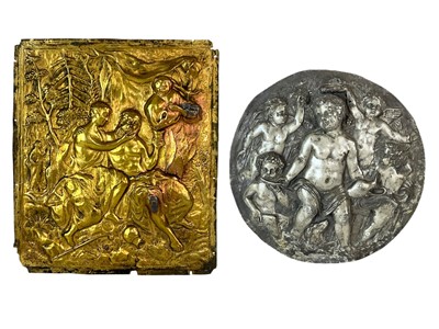 Lot 138 - Two Italian repousse wall plaques.