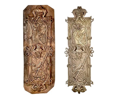 Lot 147 - Two Elkington finger plates.