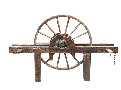 Lot 170 - A wheelwright's wheel horse and wheel.