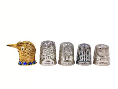 Lot 57 - A Charles Horner 'Little Dorcas' steel cored thimble, size 5.