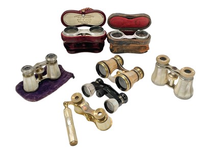 Lot 28 - Mother of pearl opera glasses.