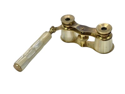 Lot 28 - Mother of pearl opera glasses.