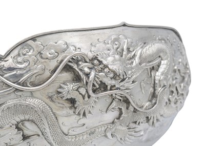 Lot 6 - A good Meiji period Japanese silver double walled dragon bowl by Musashiya, Yokohama.