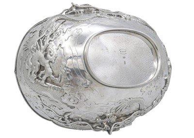 Lot 6 - A good Meiji period Japanese silver double walled dragon bowl by Musashiya, Yokohama.