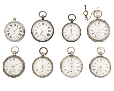 Lot 1188 - A collection of silver cased key wind lever pocket watches for repairs or spares.