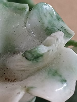 Lot 502 - A Chinese jadeite brush washer.