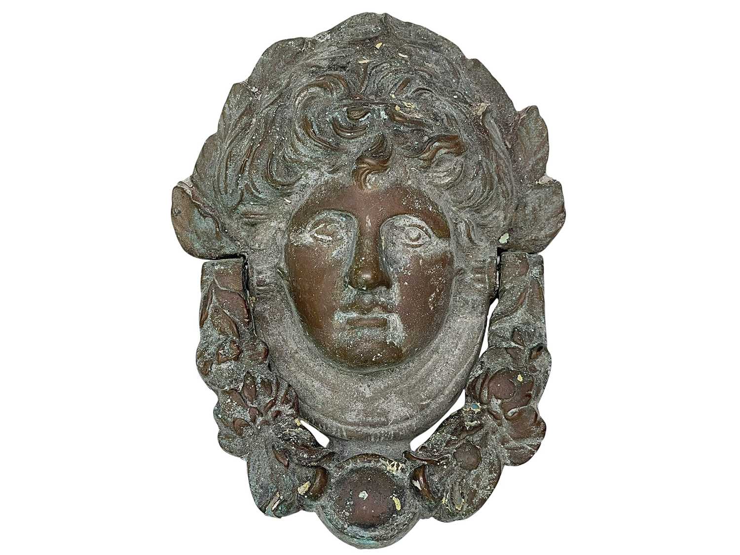 Lot 29 - A brass door knocker.