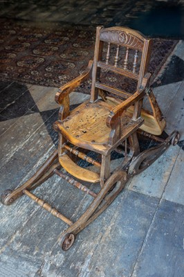 Lot 19 - An Edwardian metamorphic child's highchair.