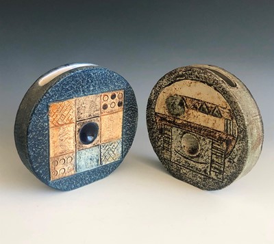 Lot 107 - Two Troika wheel vases, height 11.6cm, each...