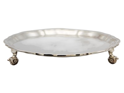 Lot 141 - A silver waiter by A Chick & Sons Ltd.