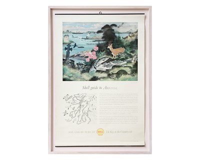 Lot 24 - Three framed shell guide posters.