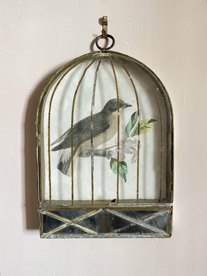 Lot 270 - A Victorian Lithograph within Birdcage Frame