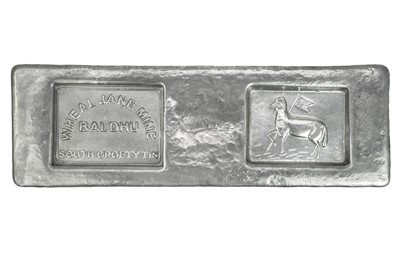 Lot 129 - A Cornish Tin Ingot. A unique opportunity to purchase the last tin from the last Cornish mine.