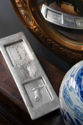 Lot 129 - A Cornish Tin Ingot. A unique opportunity to purchase the last tin from the last Cornish mine.