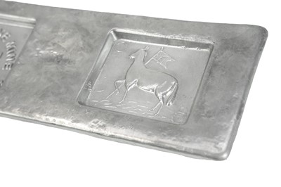 Lot 129 - A Cornish Tin Ingot. A unique opportunity to purchase the last tin from the last Cornish mine.