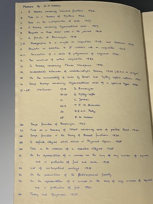 Lot 1208 - GODFREY HAROLD HARDY (Cambridge Mathematician)...