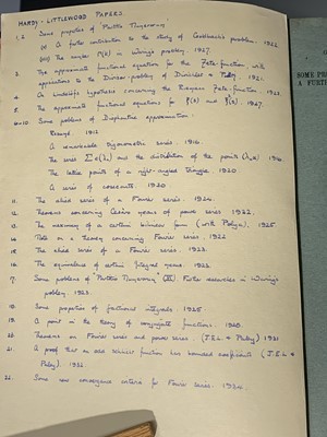 Lot 1208 - GODFREY HAROLD HARDY (Cambridge Mathematician)...