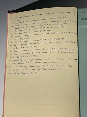 Lot 1208 - GODFREY HAROLD HARDY (Cambridge Mathematician)...