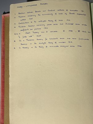 Lot 1208 - GODFREY HAROLD HARDY (Cambridge Mathematician)...