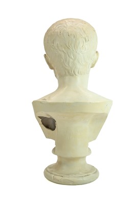 Lot 13 - A late Victorian Plaster Bust of the Young Julius Caesar