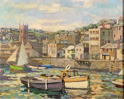 Lot 125 - Gilbert GEE (XX) Full Tide St Ives Oil on...