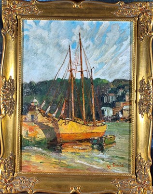 Lot 129 - George TURLAND (1877-1947) Schooner by the...