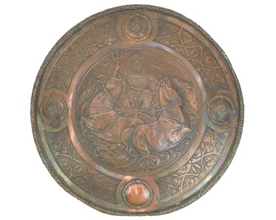 Lot 21 - A pair of Victorian electrotype copper plaques.