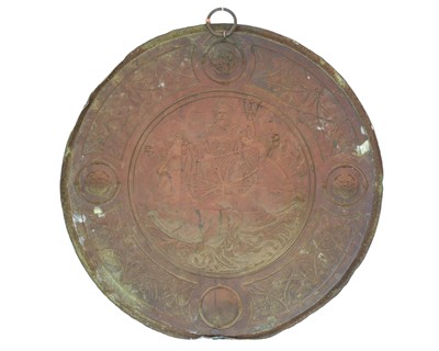 Lot 21 - A pair of Victorian electrotype copper plaques.