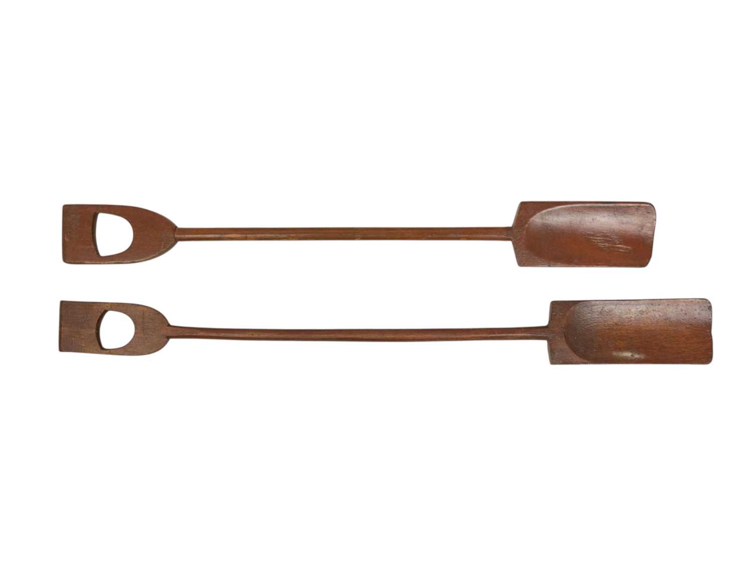 Lot 41 - Two ornamental treen spades.
