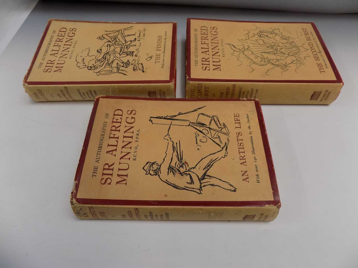 Lot 1226 - SIR ALFRED MUNNINGS "The Autobiography" 3 Vols,...