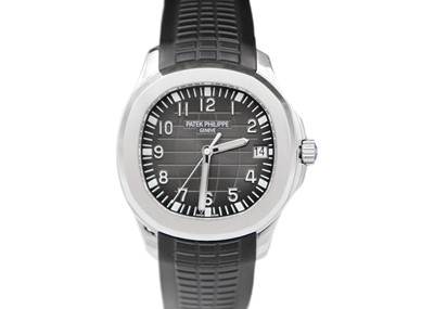 Lot 217 - PATEK PHILIPPE - A rare and desirable Aquanaut stainless steel gentleman's automatic wristwatch.
