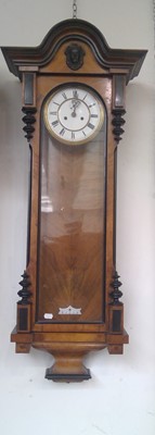 Lot 2918 - A walnut and ebonised Vienna regulator type...