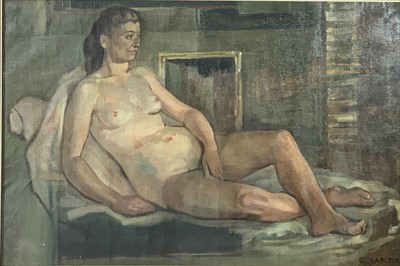 Lot 1017 - George J. CHARLTON (1899-1979) Reclining nude '...