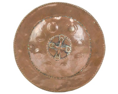 Lot 26 - John Pearson, a circular copper box and cover.