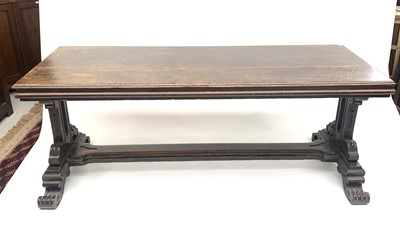 Lot 3040 - An English oak mid 19th century refectory...