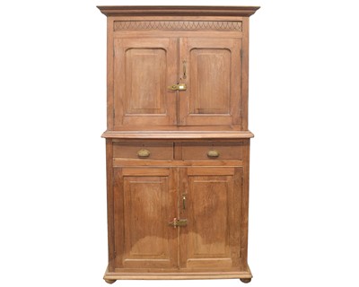 Lot 958 - An Indian teak side cabinet.