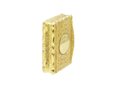 Lot 3 - A good 19th-century high-purity gold snuff box.