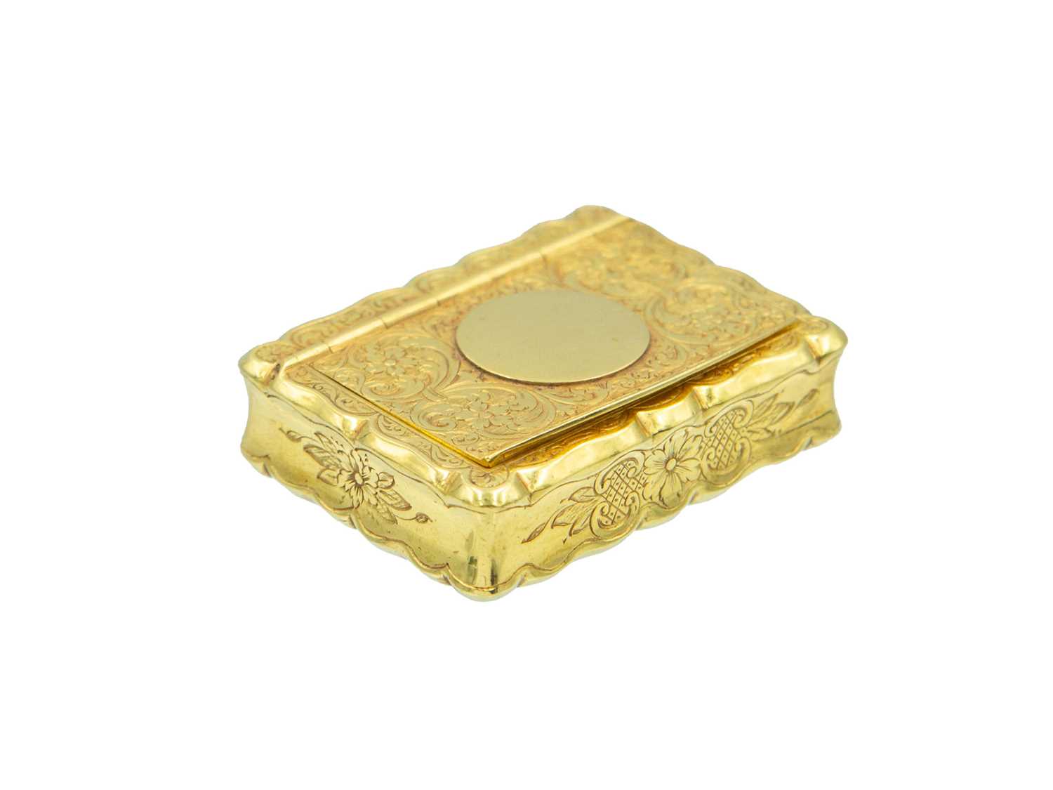 Lot 3 - A good 19th-century high-purity gold snuff box.